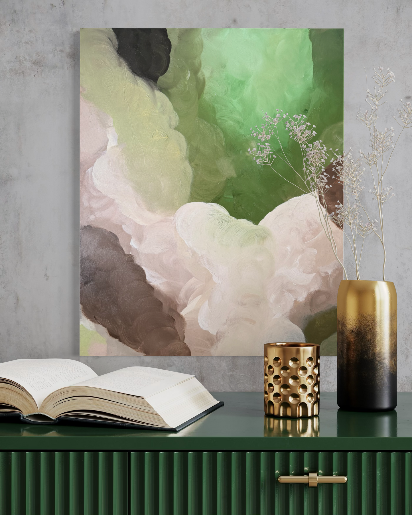 Malachite Abstract Art Print Jade Fairbairn Art
